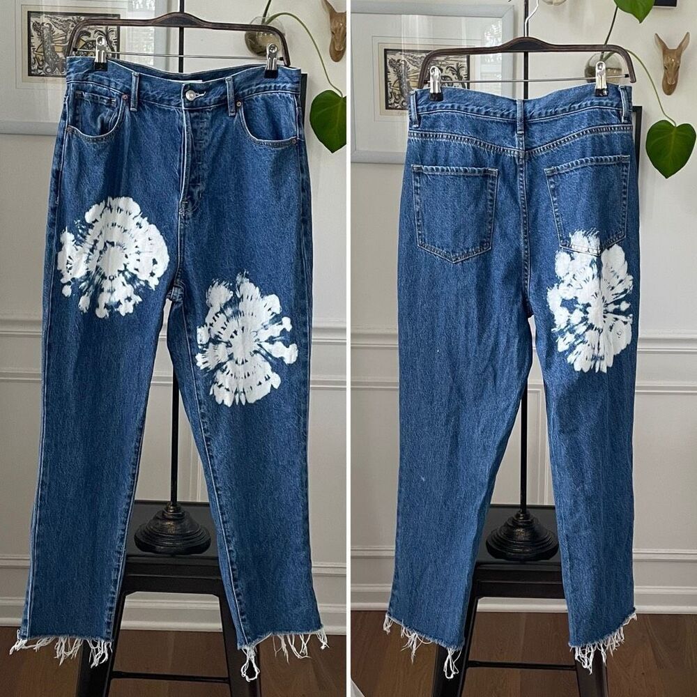 PacSun Tie Dye High Waisted Straight Leg Jeans 30